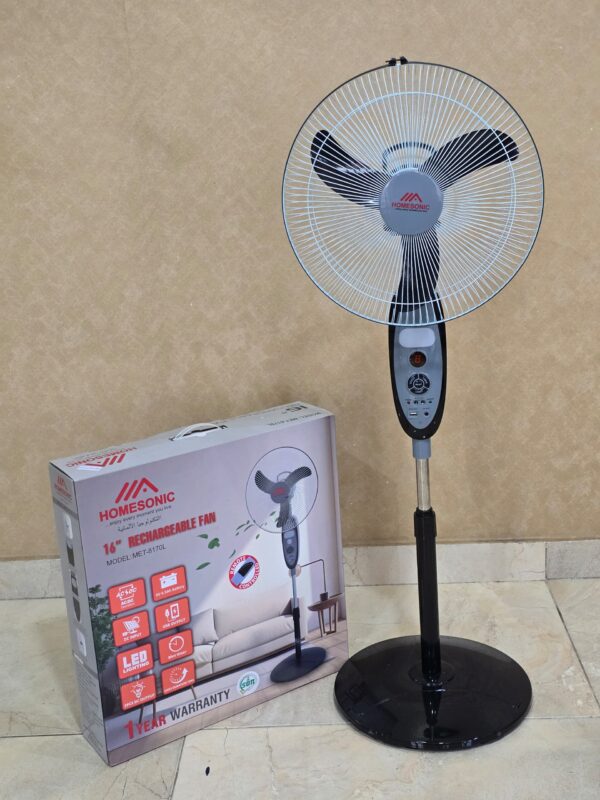 18" Rechargeable Fan MET8160L