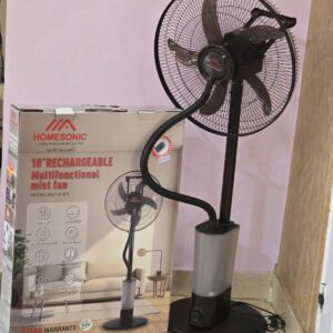 HOME SONIC 16” Rechargeable Multi-functional Mist Fan + LED Light (MET – 8167L)