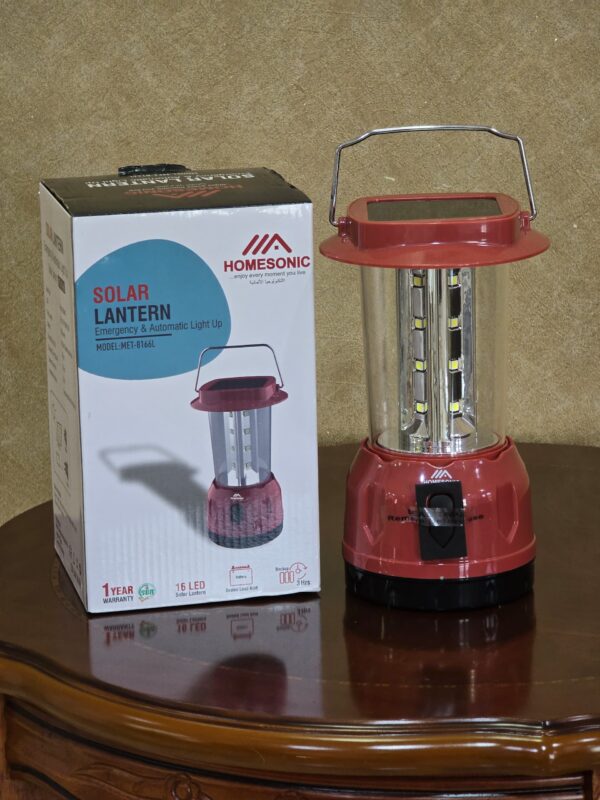 HOME SONIC Rechargeable Solar Lantern (MET – 8166L)