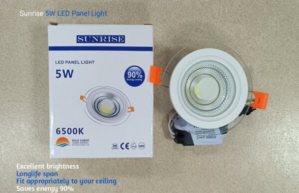 Sunrise LED Panel Light 5W POP glass