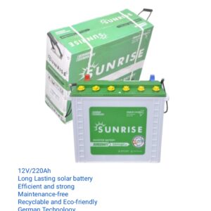 SUJNRISE 12V/220Ah TUBULAR SOLAR BATTERY
