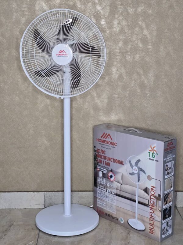 HOMESONIC AC/DC MULTIFUNCTIONAL 5 IN 1 FAN (MET-8176L)