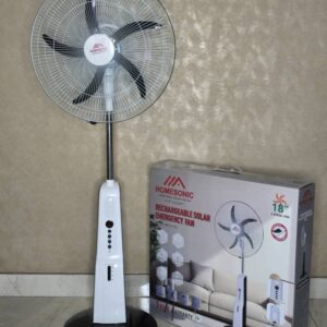 HOMESONIC RECHARGEABLE SOLAR EMERGENCY FAN (MET- 8178L)
