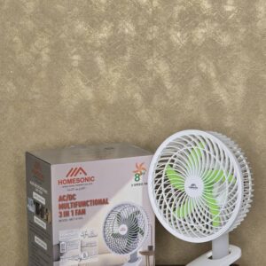 HOMESONIC AC/DC MULTIFUNCTIONAL 3 IN 1 FAN (MET – 8180L)
